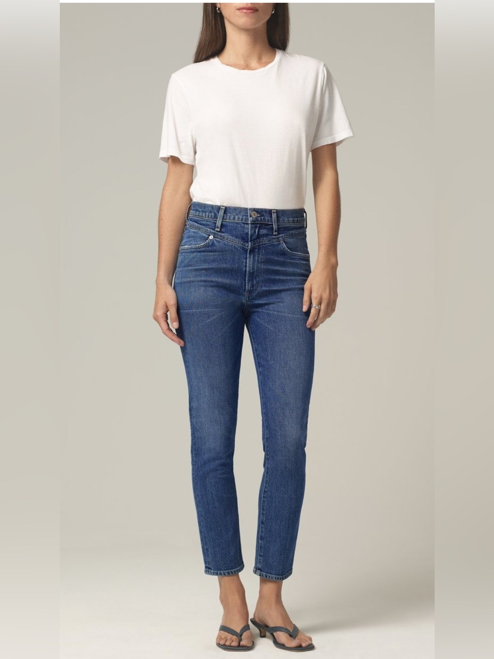 NEW CITIZENS OF HUMANITY MIA FRONT YOKE SLIM JEANS IN LOVESONG 28
